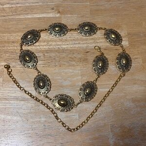 Gold “Look” Metal Chained Belt